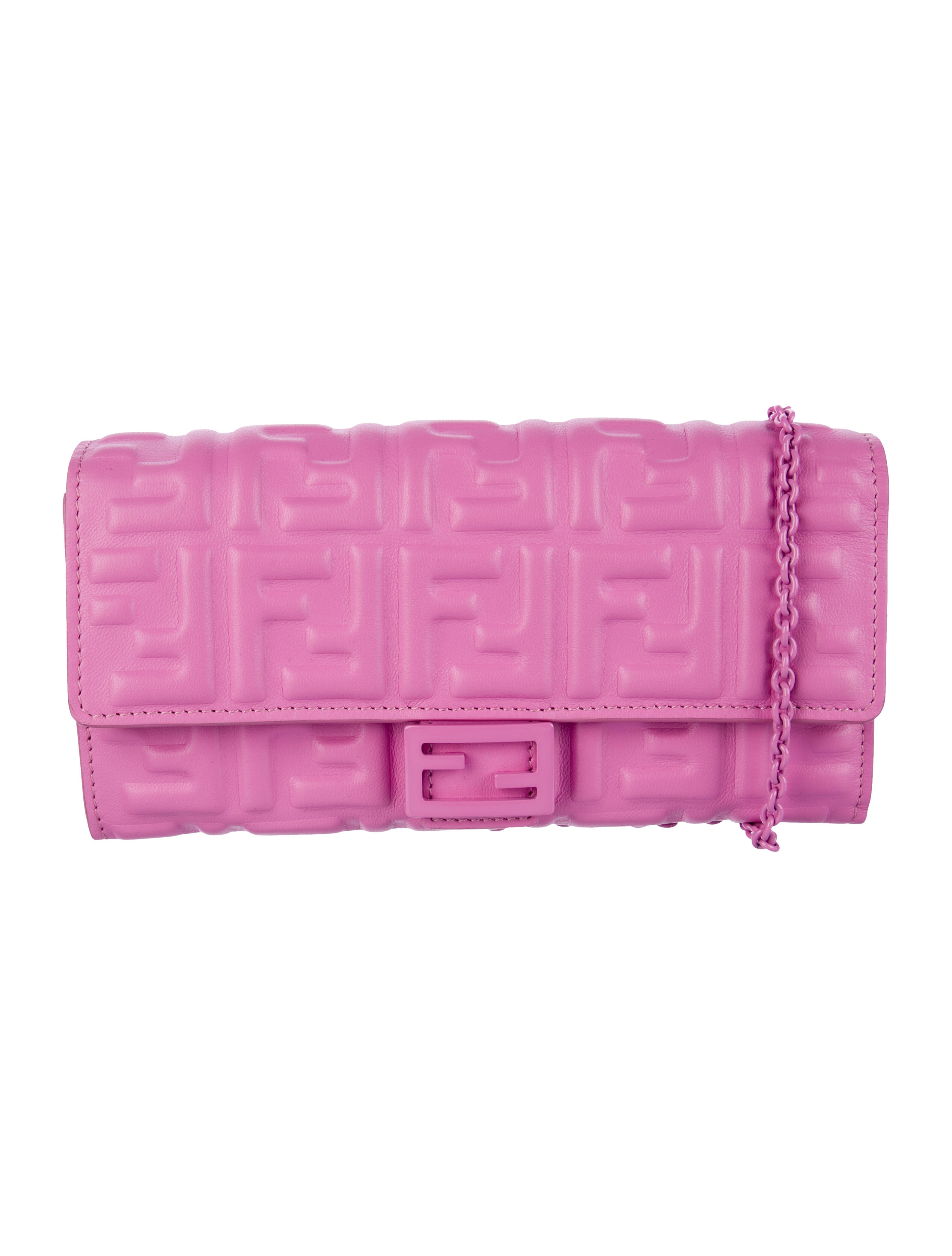 Fendi Wallet on Chain Zucca FF Logo Continental Wallet