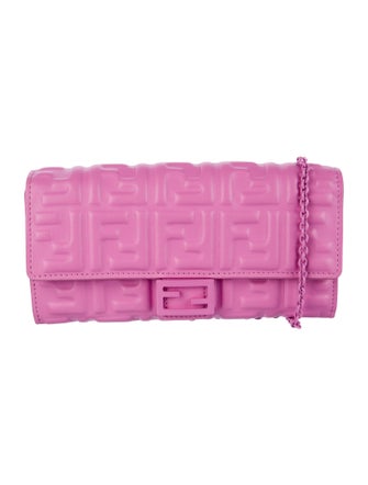 Fendi Wallet on Chain Zucca FF Logo Continental Wallet