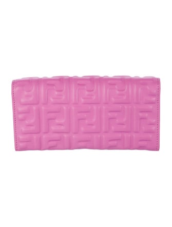 Fendi Wallet on Chain Zucca FF Logo Continental Wallet