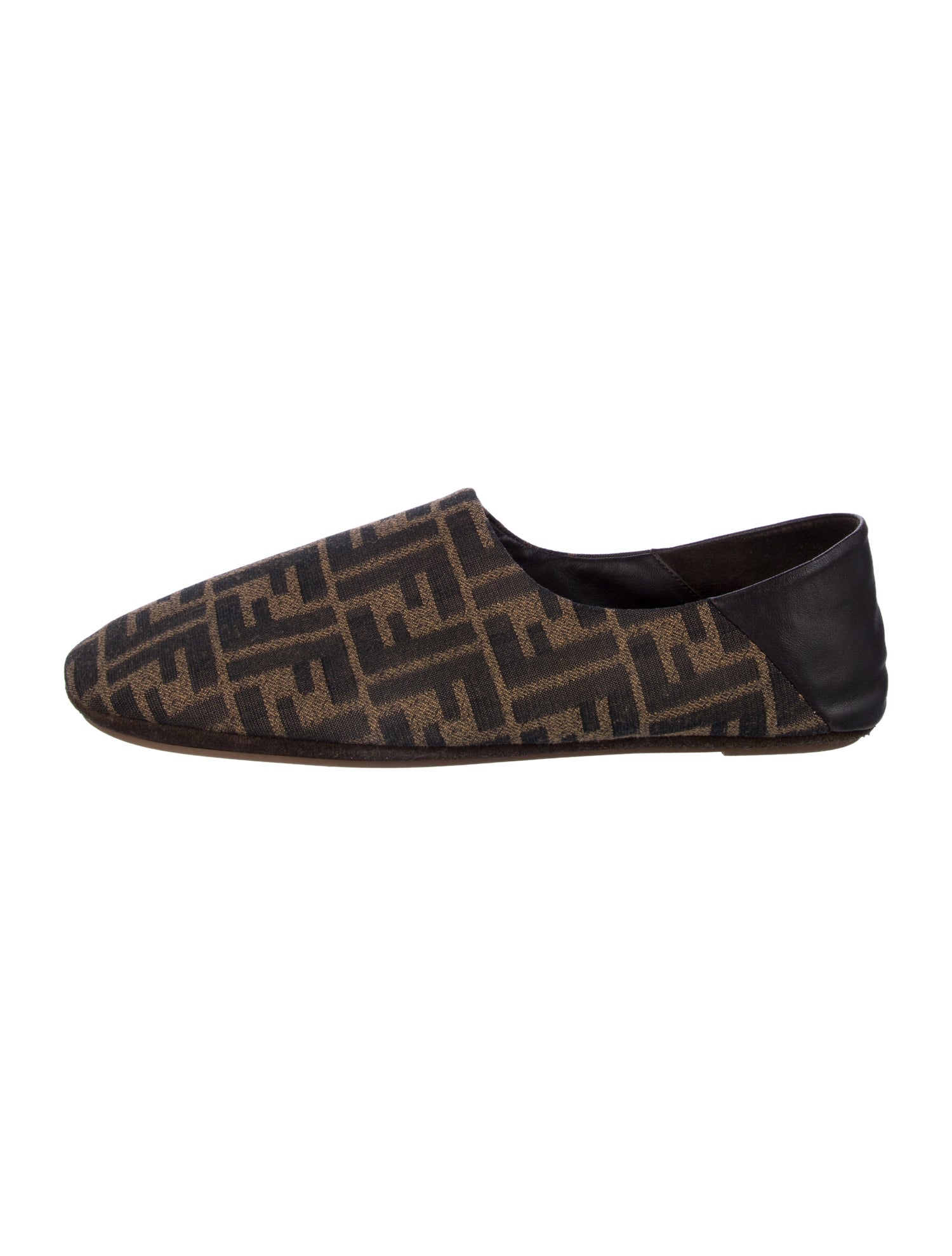 Fendi Zucca FF Logo Canvas Flats