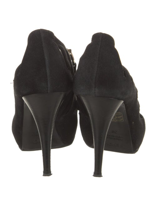 Fendi Suede Cutout Accent Pumps