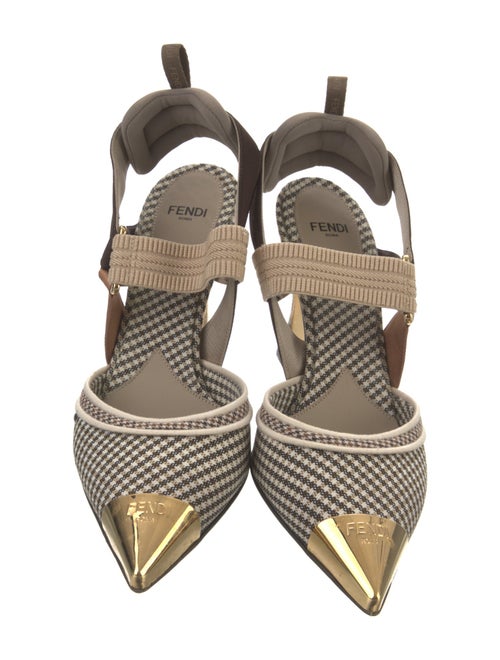 Fendi Printed Slingback Pumps