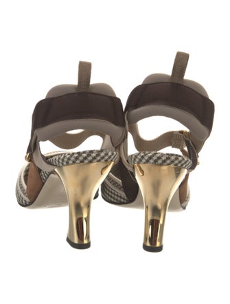 Fendi Printed Slingback Pumps