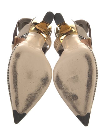 Fendi Printed Slingback Pumps