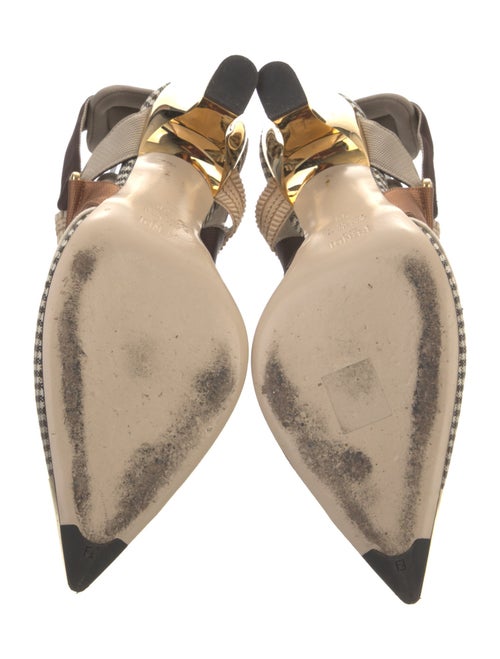 Fendi Printed Slingback Pumps