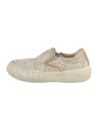 Fendi Canvas Lace Pattern Sneakers