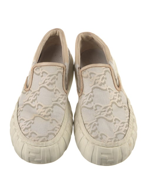 Fendi Canvas Lace Pattern Sneakers