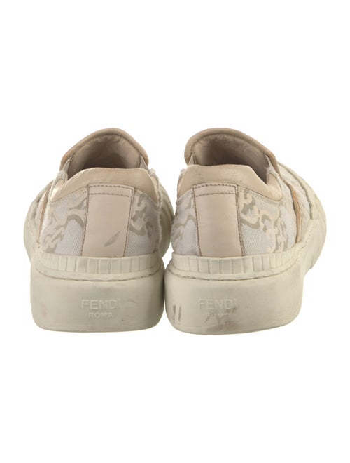 Fendi Canvas Lace Pattern Sneakers