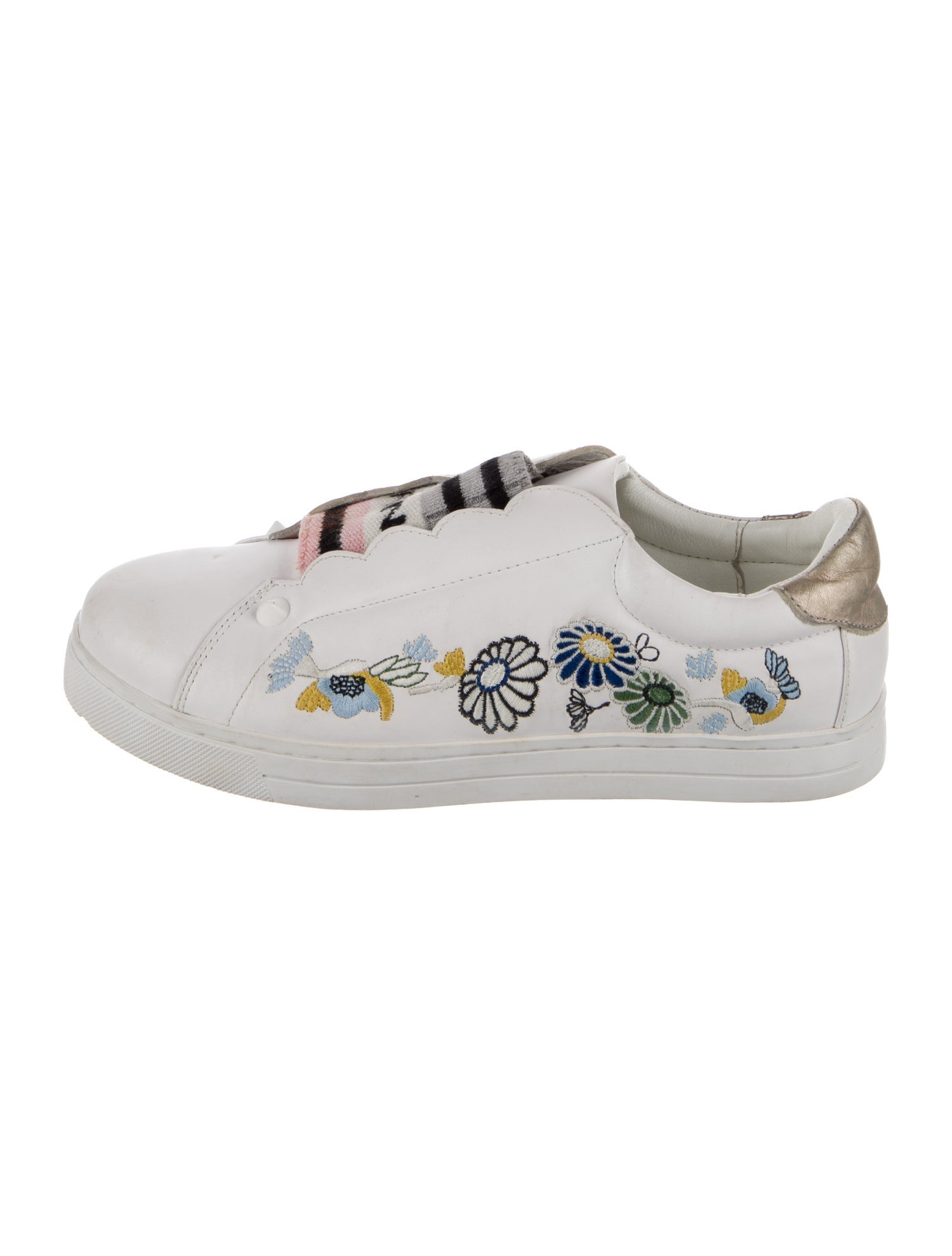 Fendi Leather Printed Sneakers