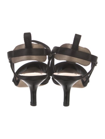 Fendi Mesh Printed Slingback Pumps