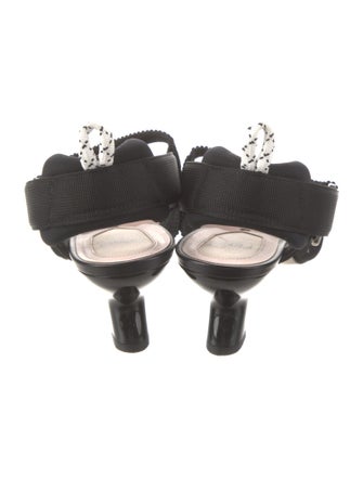 Fendi Mesh Printed Slingback Pumps