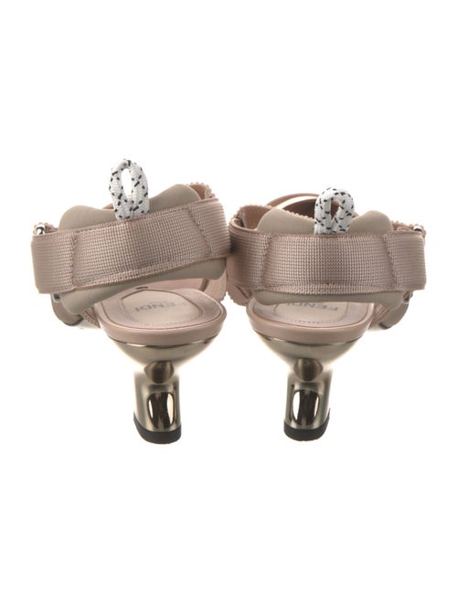 Fendi Zucca FF Logo Mesh Slingback Pumps