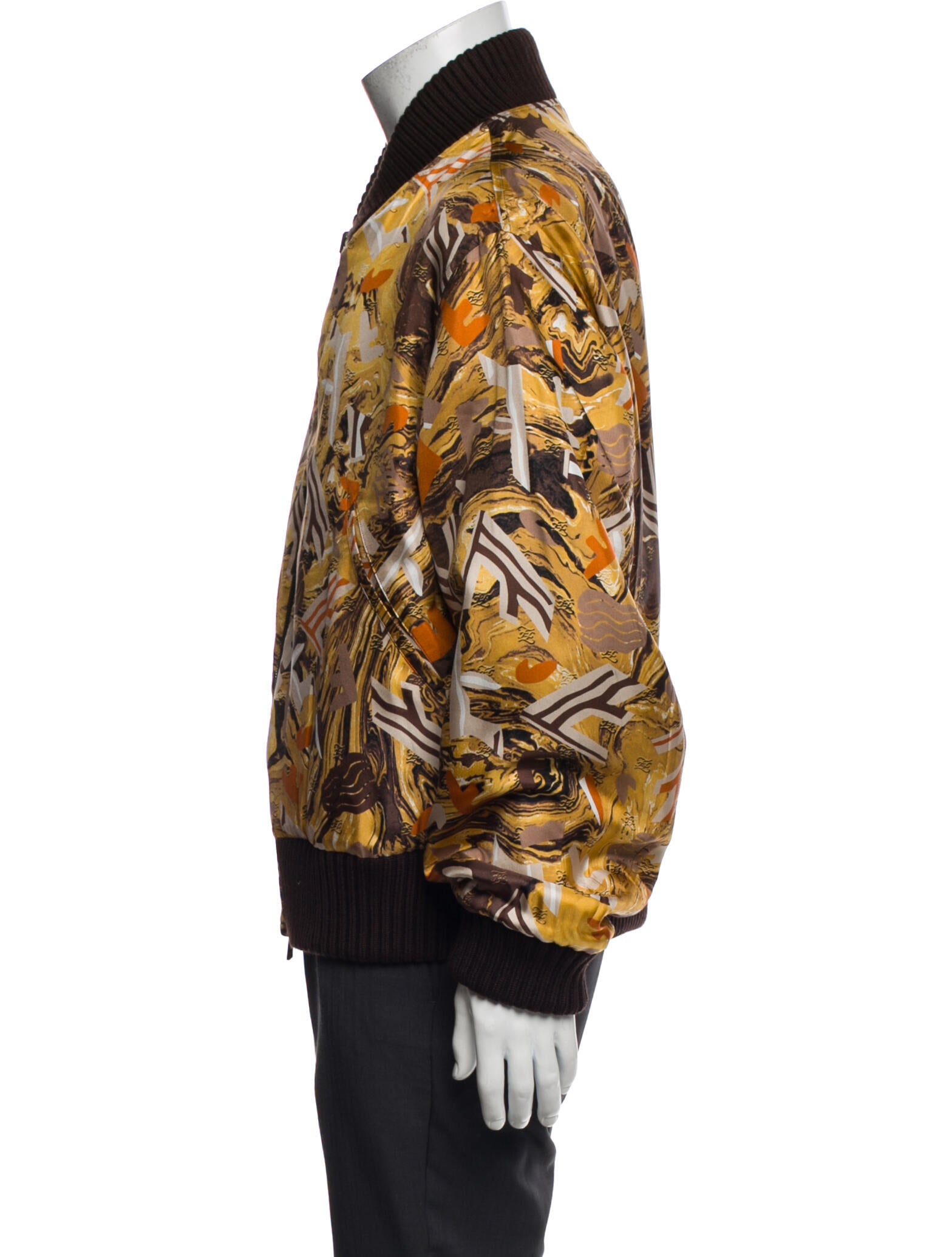 Fendi Wool Printed Bomber Jacket
