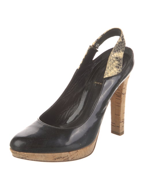 Fendi Patent Leather Slingback Pumps