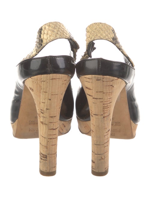 Fendi Patent Leather Slingback Pumps