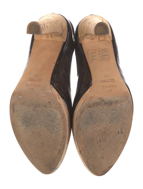 Fendi Patent Leather Slingback Pumps