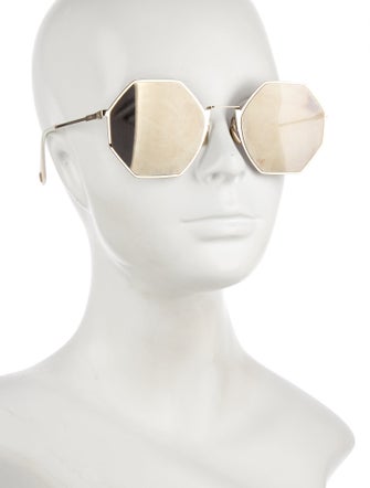 Fendi Square Mirrored Sunglasses