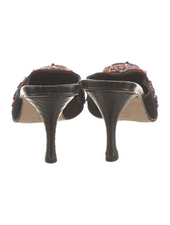 Fendi Zucca FF Logo Suede Mules