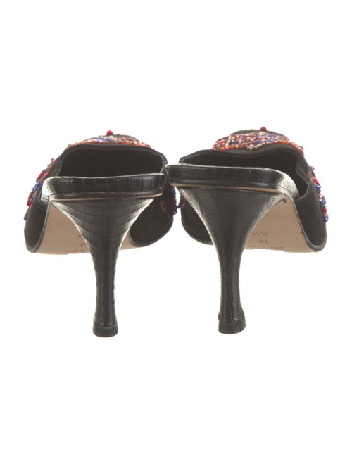 Fendi Zucca FF Logo Suede Mules