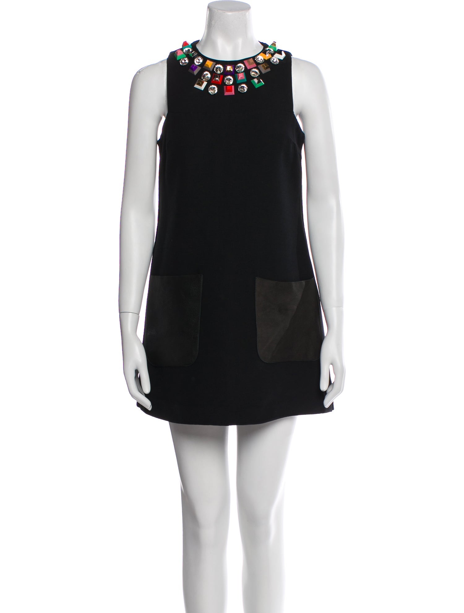 Fendi Crew Neck Mini Dress
