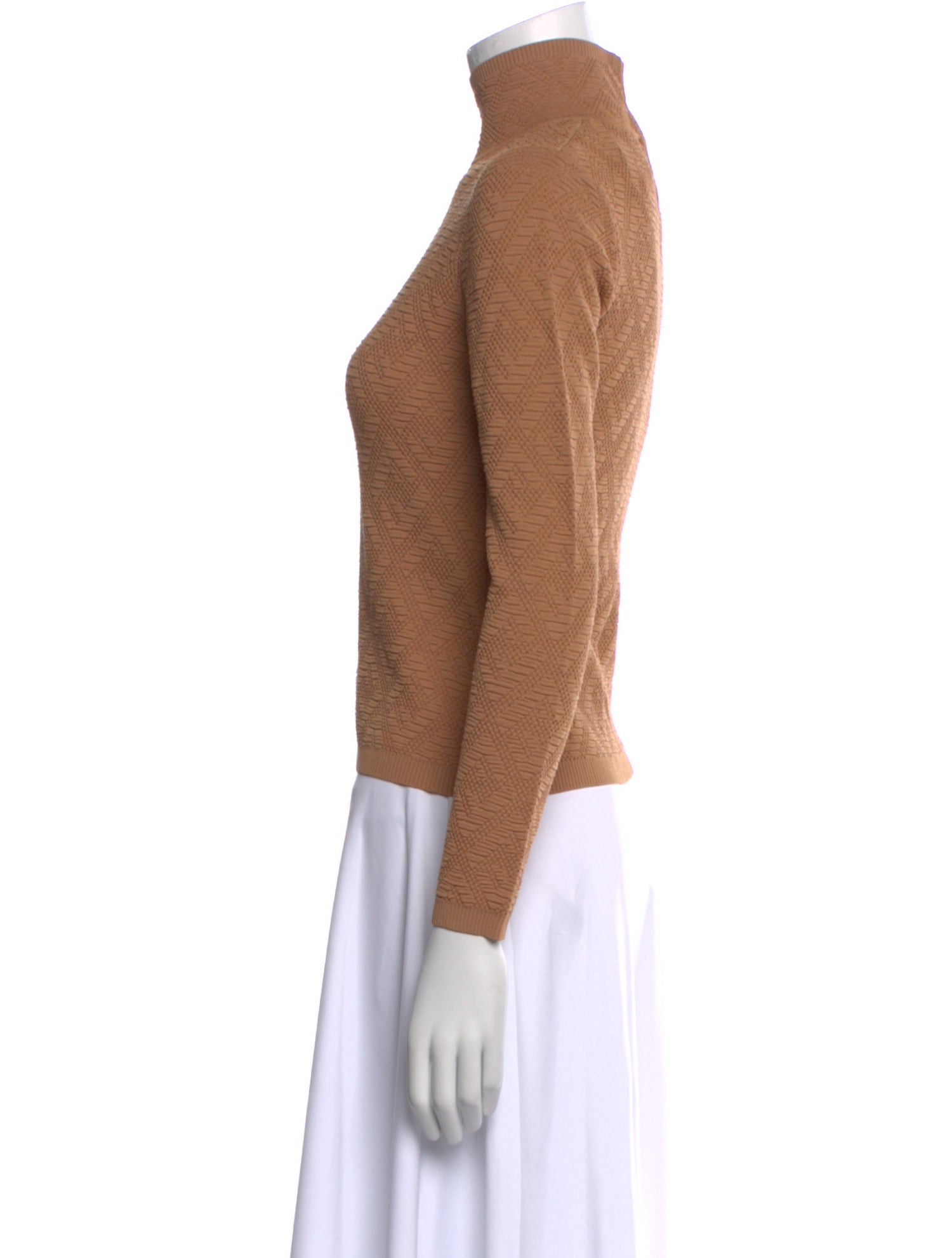 Fendi Turtleneck Long Sleeve Top