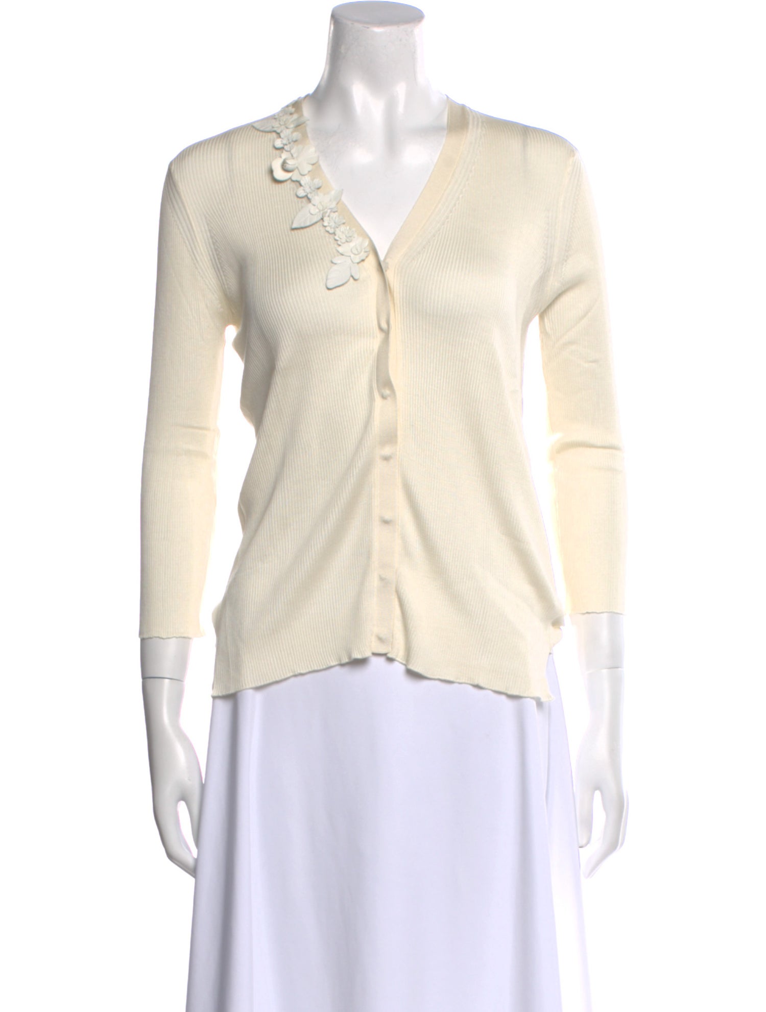 Fendi Silk V-Neck Top