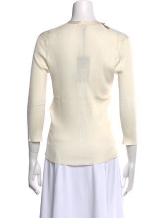 Fendi Silk V-Neck Top