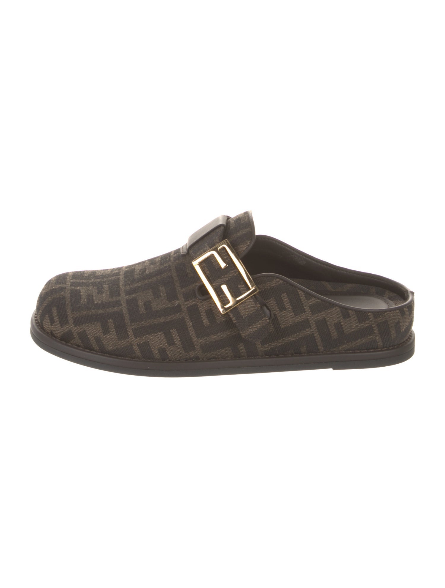 Fendi Zucca FF Logo Printed Mules