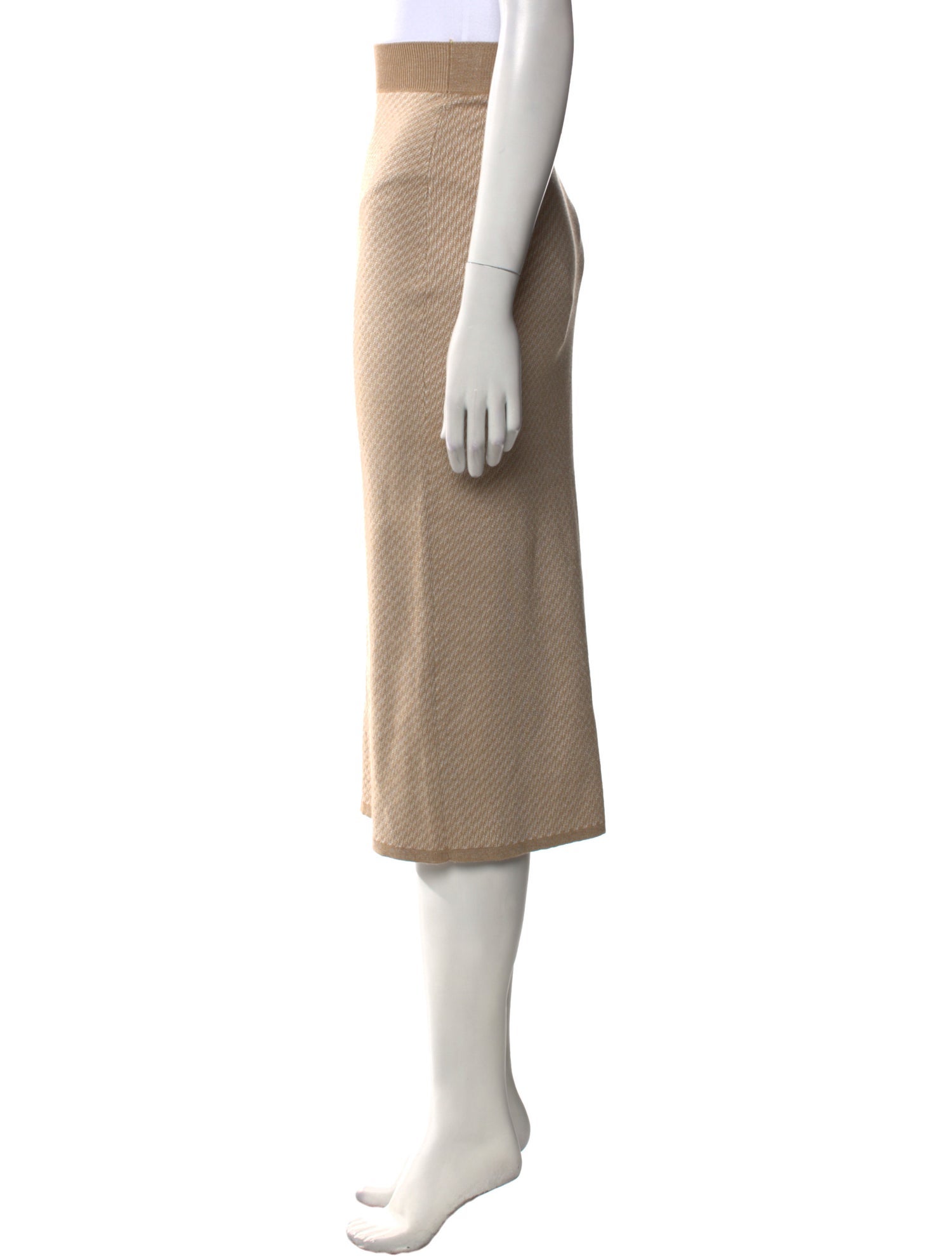 Fendi Silk Midi Length Skirt