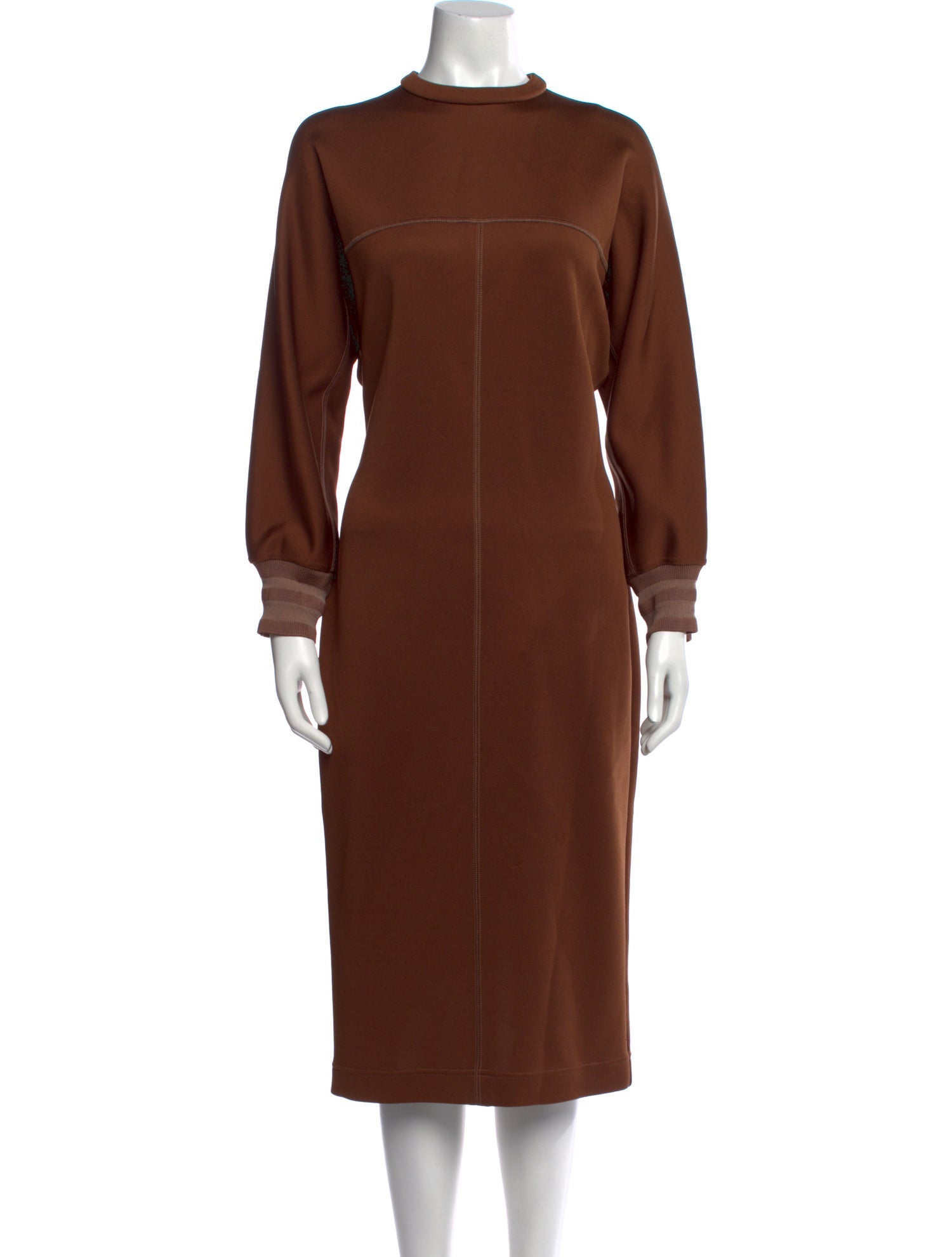Fendi Mock Neck Midi Length Dress