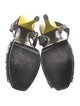 Fendi Embossed Leather Animal Print T-Strap Sandals