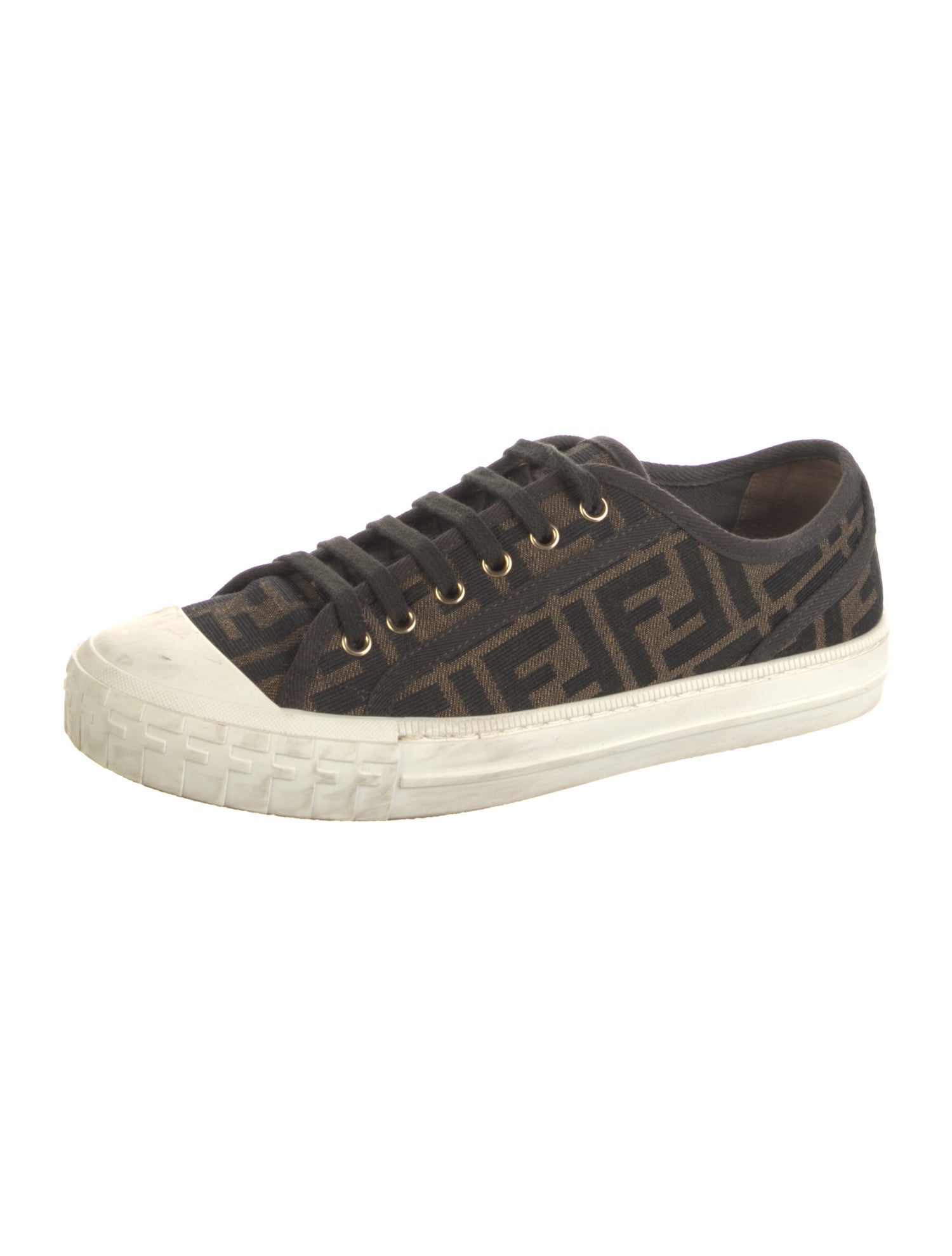 Fendi Zucca FF Logo Canvas Sneakers