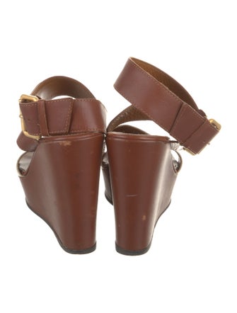 Fendi Leather Slingback Sandals