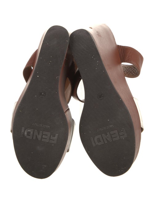 Fendi Leather Slingback Sandals