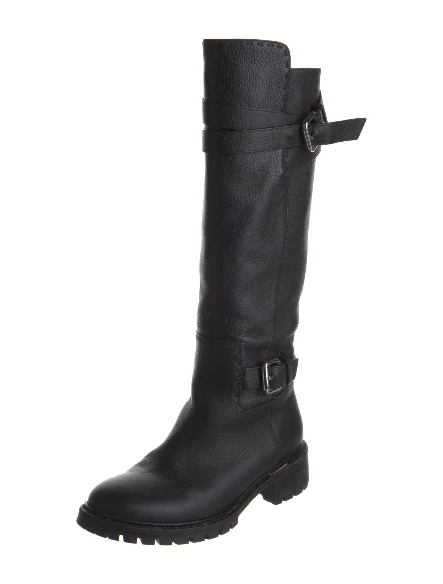 Fendi Leather Riding Boots