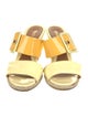 Fendi Patent Leather Colorblock Pattern Slides