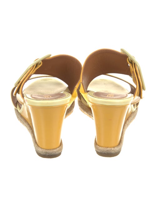 Fendi Patent Leather Colorblock Pattern Slides