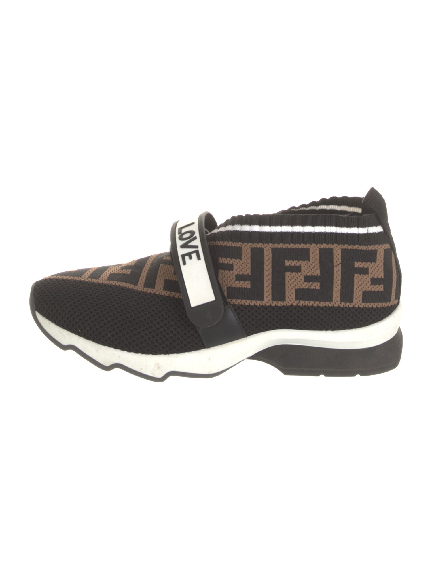 Fendi Zucca FF Logo Printed Sock Sneakers