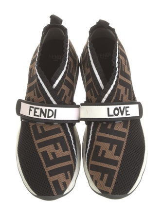Fendi Zucca FF Logo Printed Sock Sneakers