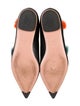 Fendi Leather Fur Trim Flats