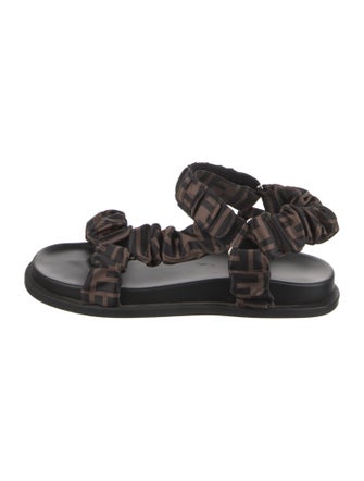 Fendi Zucca FF Logo Printed Sandals