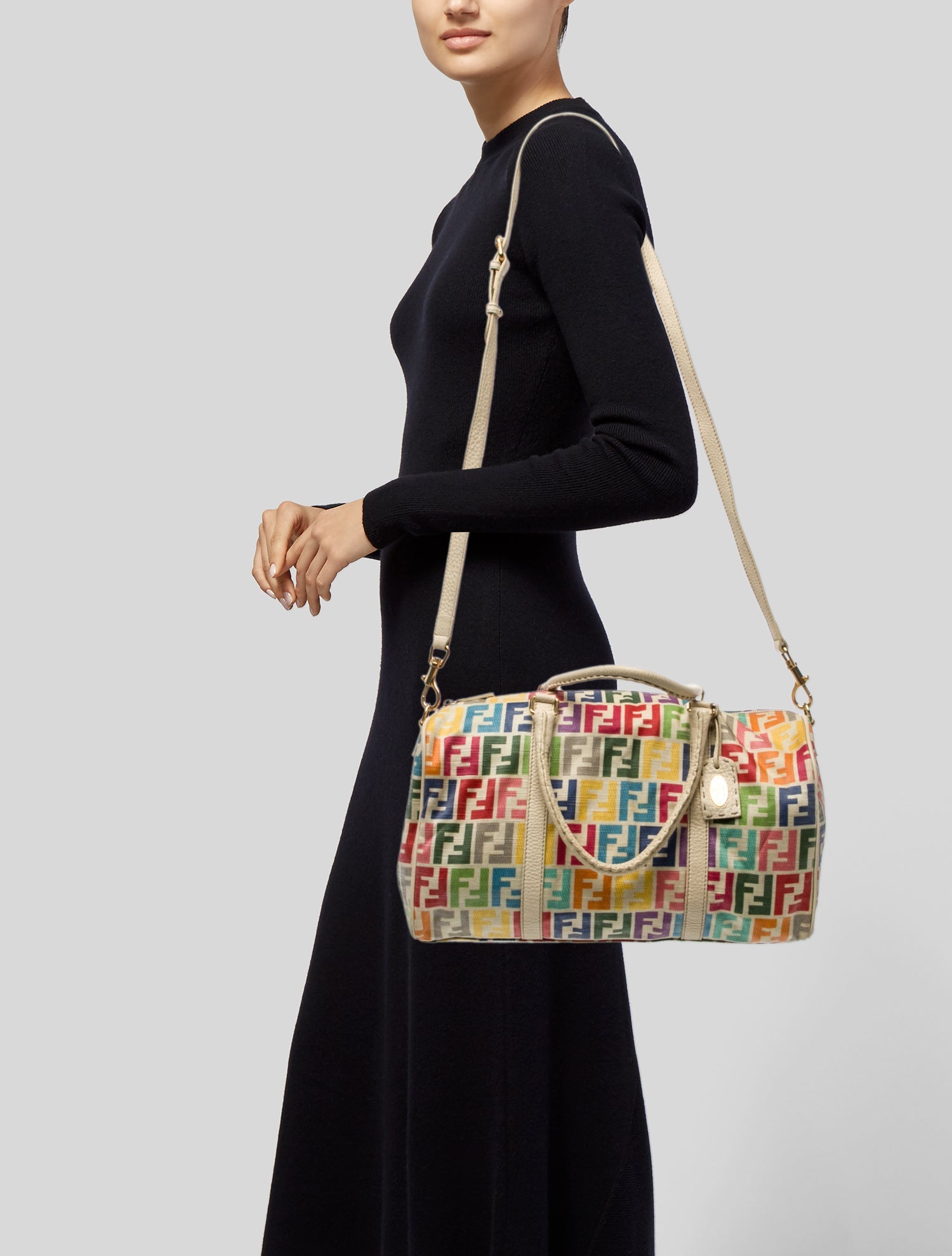 Fendi Zucca FF Top Handle Bag Vintage