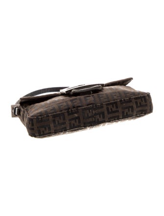 Fendi Zucchino FF Double Flap Baguette