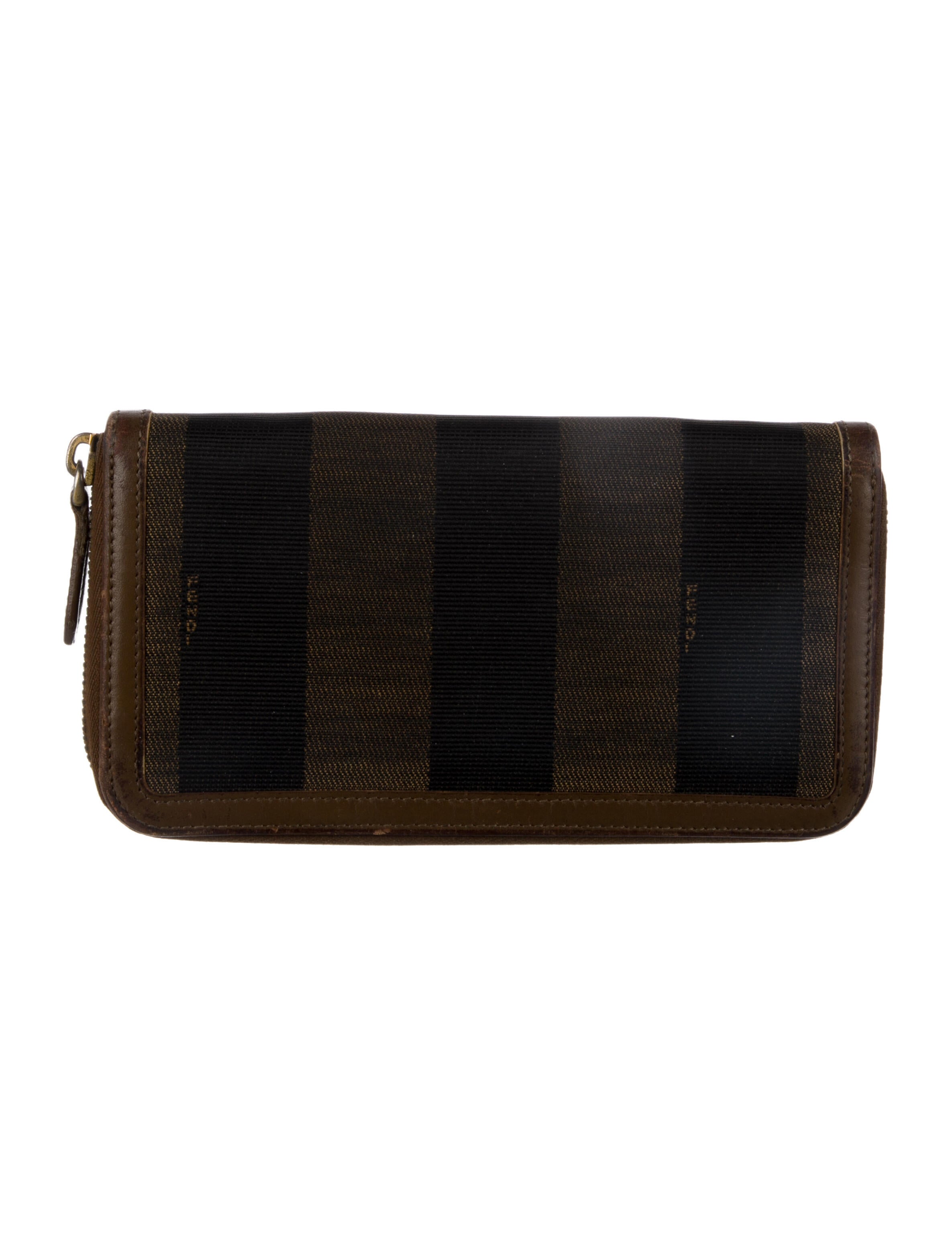 Fendi Vintage Pequin Pattern Wallet