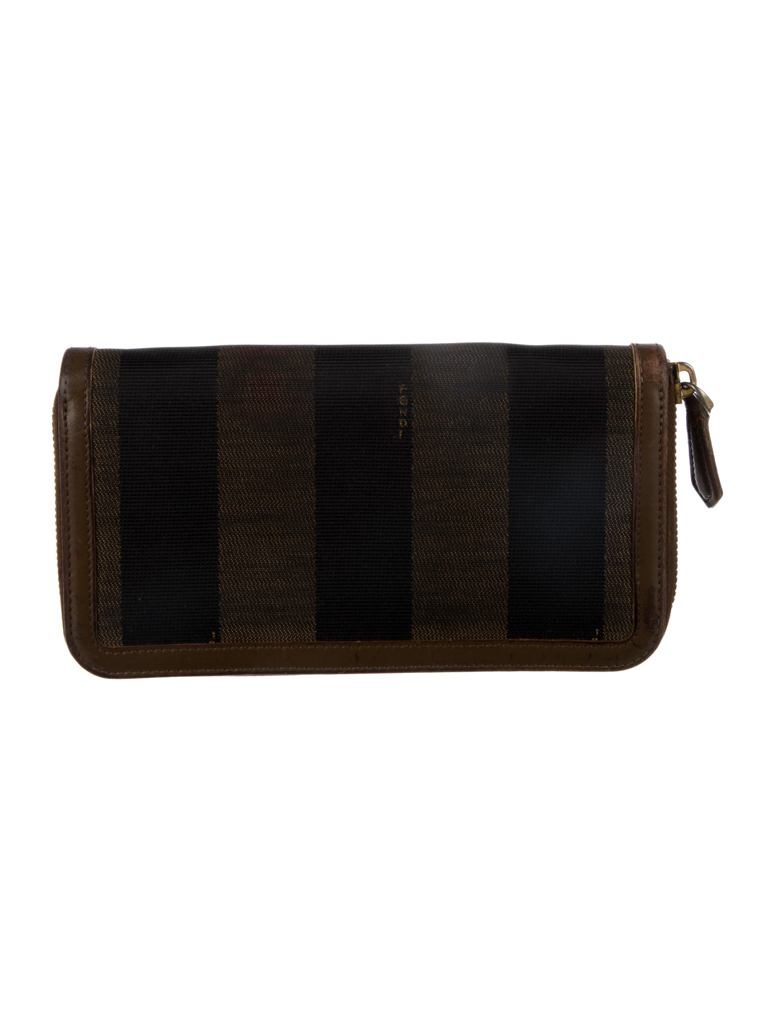 Fendi Vintage Pequin Pattern Wallet