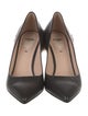 Fendi Leather Fur Trim Pumps