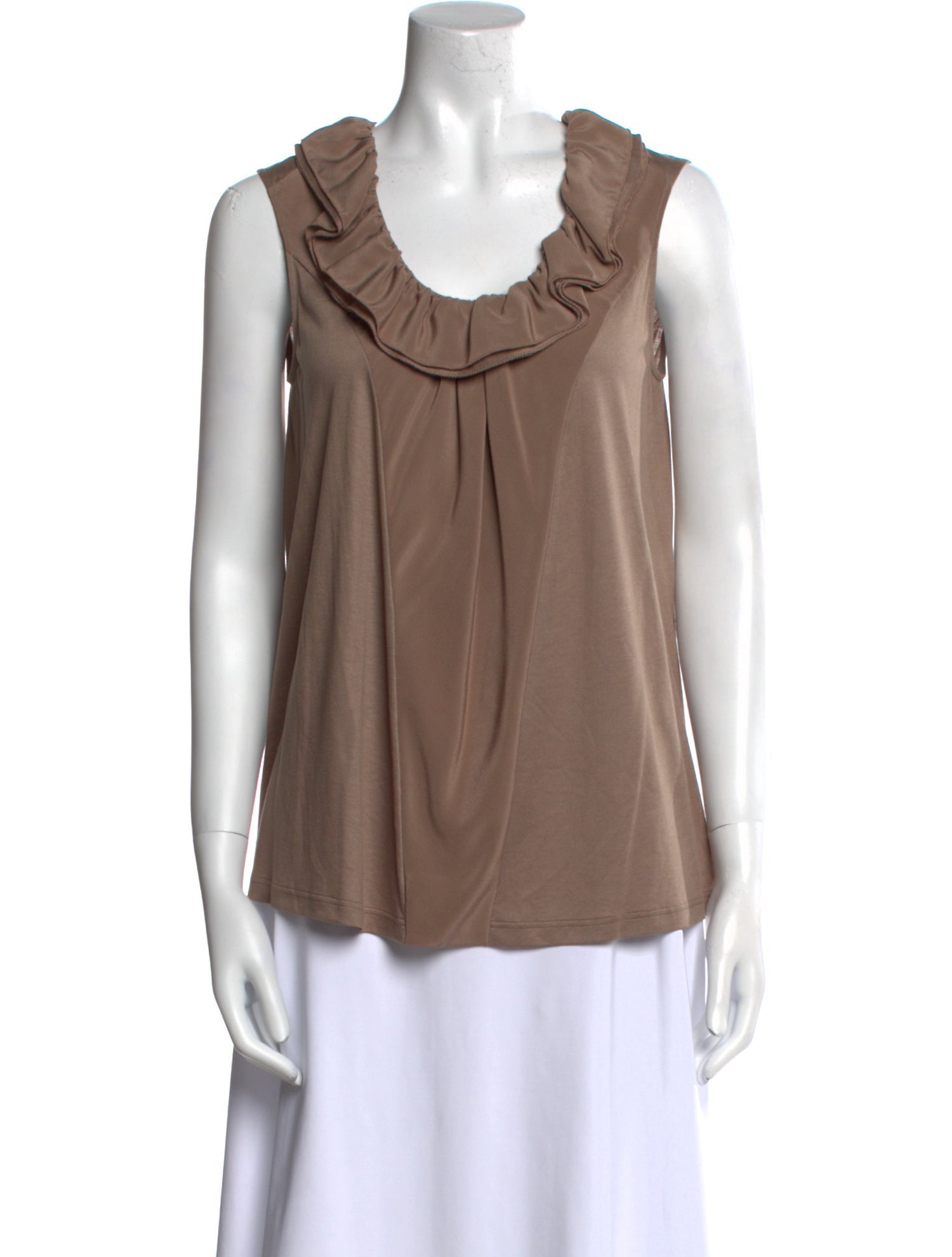 Fendi Scoop Neck Sleeveless Blouse