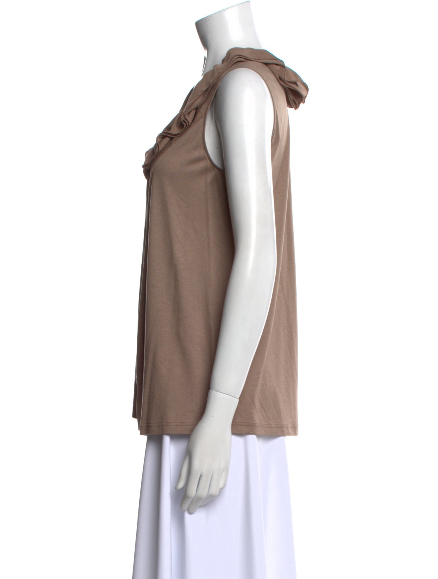 Fendi Scoop Neck Sleeveless Blouse