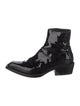 Fendi Patent Leather Leather Trim Embellishment Boots