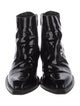 Fendi Patent Leather Leather Trim Embellishment Boots